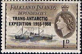 Falkland Islands Dependencies 1956 Trans-Antarctic Expedition Overprints SG G41 Fine Mint