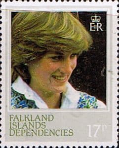 Falkland Islands Dependencies 1982 21st Birthday of Diana Princess of Wales SG 109 Fine Mint