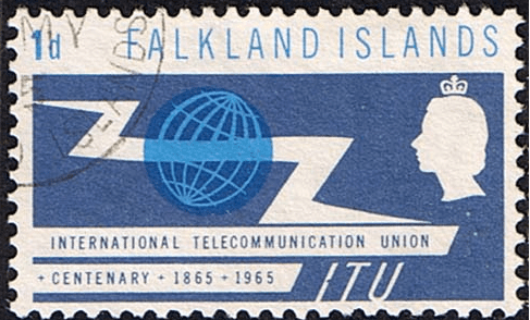 Falkland Islands International Telecomunication Union SG 219 Fine Used