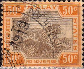 Federated Malay States 1904 SG 47c Tiger Fine Used