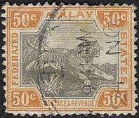 Federated Malay States 1904 Tiger SG 47 Fine Used