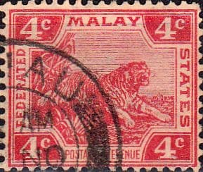 Federated Malay States 1922 SG 59 Tiger Fine Used