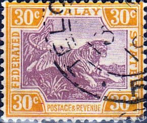 Federated Malay States 1922 SG 71 Tiger Fine Used