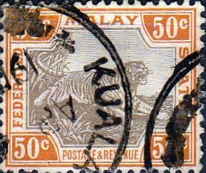 Federated Malay States 1922 SG 74 Tiger Fine Used