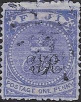 Fiji 1876 Queen Victoria SG 28 Surcharged Good Used