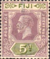 Fiji 1912 King George V SG 132 Fine Used