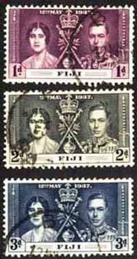 Fiji 1937 King George VI Coronation Set Fine Used