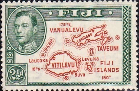 Fiji 1938 SG 256 Map of Fiji Islands Fine Mint