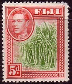Fiji 1938 SG 259 Sugar Cane Fine Mint