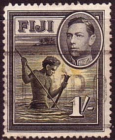 Fiji 1938 SG 262 Spear Fishing Fine Used