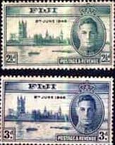 Fiji 1946 King George VI Victory Set Fine Mint