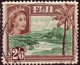 Fiji 1954 River Scene SG 292a Fine Used