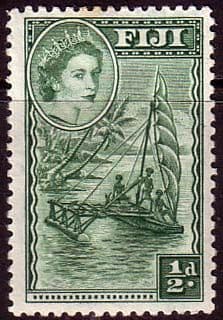 Fiji 1954 Sailing Canoe SG 280 Fine Mint