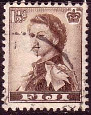 Fiji 1954 SG 282 Queens Portrait Fine Used