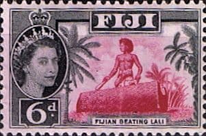 Fiji 1959 SG 303 Fijian Beating Lali Fine Mint
