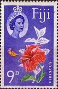 Fiji 1962 Hibiscus Flower SG 315 Fine Mint