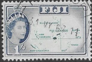 Fiji 1962 SG 317 Location Map Fine Used