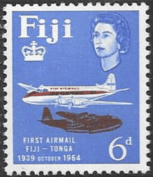 Fiji 1964 25th Anniv of First Fiji-Tonga Airmail Service SG 339 Fine Mint