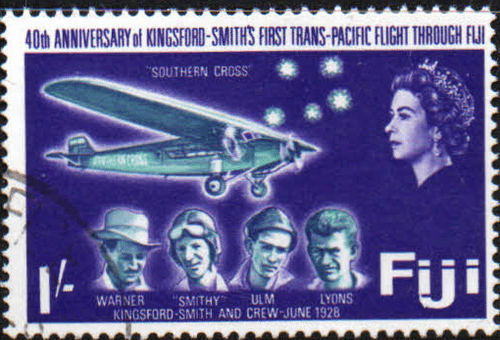 Fiji 1968 Kingsford Smith's Pacific Flight SG 369 Fine Used