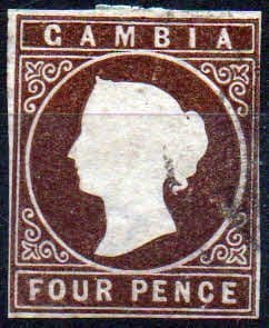 Gambia 1874 Queen Victoria Head SG 5 Fine Used