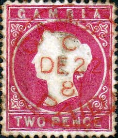 Gambia 1880 Queen Victoria Head SG 13A Fine Used