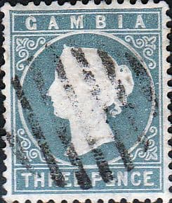 Gambia 1886 Queen Victoria Head SG 29 Fine Used