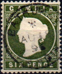Gambia 1886 Queen Victoria Head SG 32 Fine Used