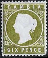 Gambia 1886 Queen Victoria Head SG 32d Good Mint