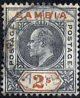 Gambia 1902 King Edward VII Head SG 54 Fine Used