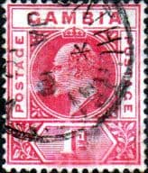 Gambia 1904 King Edward VII Head SG 58 Fine Used