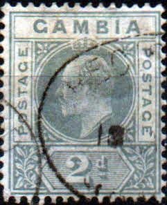 Gambia 1909 King Edward VII Head SG 74 Fine Used