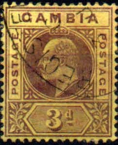 Gambia 1909 King Edward VII Head SG 75a Fine Used