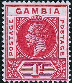Gambia 1921 King George V SG 109 Fine Mint