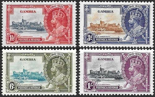 Gambia 1935 King George V Silver Jubilee Set Fine Mint