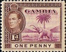 Gambia 1938 King George VI Elephant SG 151 Fine Mint