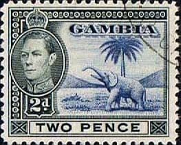 Gambia 1938 King George VI Elephant SG 153 Fine Used
