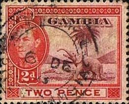 Gambia 1938 King George VI Elephant SG 153a Fine Used