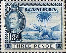 Gambia 1938 King George VI Elephant SG 154 Fine Mint