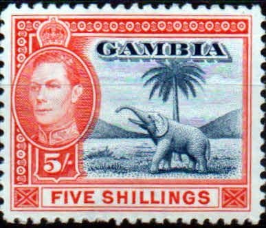 Gambia 1938 King George VI Elephant SG 160 Fine Mint