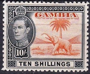 Gambia 1938 King George VI Elephant SG 161 Fine Mint