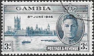 Gambia 1946 King George VI Victory SG 163 Fine Used