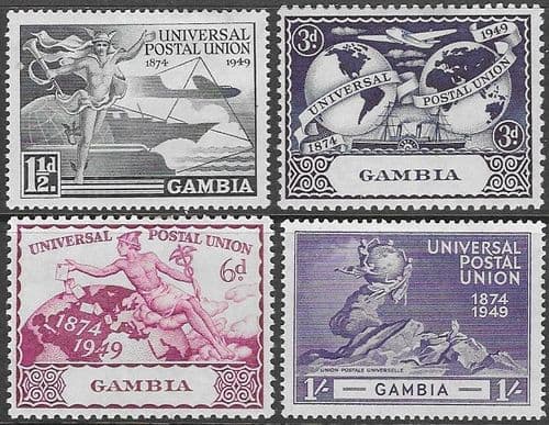 Gambia 1949 Universal Postal Union Set Fine Mint