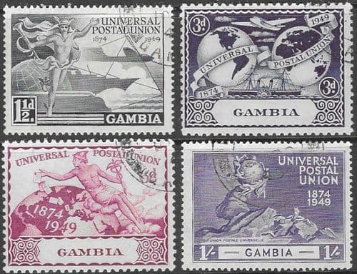 Gambia 1949 Universal Postal Union Set Fine Used