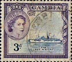 Gambia 1953 Queen Elizabeth II SG 175 Fine Used