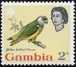 Gambia 1963 Birds SG 196 Senegal parrot Fine Mint