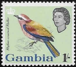 Gambia 1963 Birds SG 200 Rufous-crowned roller Fine Mint