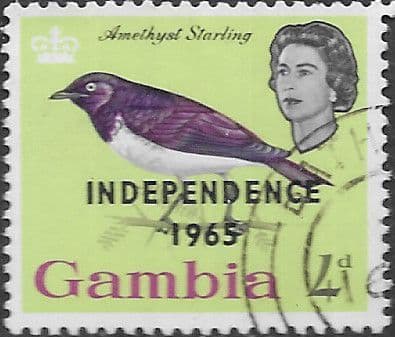 Gambia 1965 Independence Birds Overprints SG 220 Fine Used