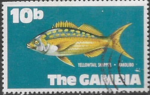 Gambia 1971 Fish SG 275 Yellow-tailed snapper Fine Used