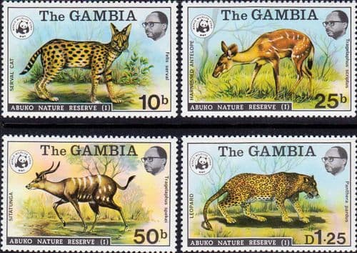 Gambia 1976 World Wildlife Set Fine Mint