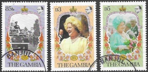 Gambia 1985 Queen Mother Life and Times Set Fine Used